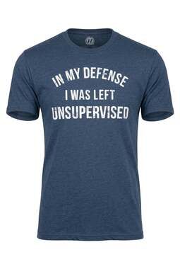 Instant Message In My Defense I Was Left Unsupervised Men's Short Sleeve Graphic